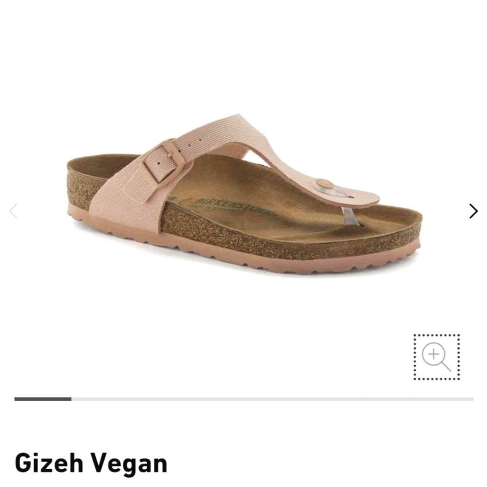NWOT Birkenstock Gizeh Vegan Sandals in Light Pink